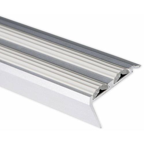 Treppenkantenprofil mit Doppel-Gummieinlage Power Grip Länge: 134 cm Selbstklebend Grau