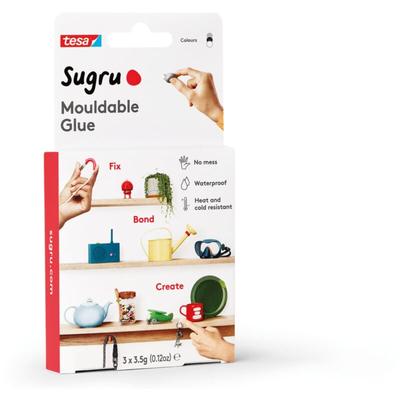 Sugru by Tesa Formbarer Allzweckkleber, 8er-Pack, 8 x 3,5 g, Schwarz, Weiß & Grau - vielseitige