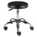 Adjustable Cushion Seat Swivel Stool, Black and Chrome - 21.97"W x 21.97"D x 22.32"H.