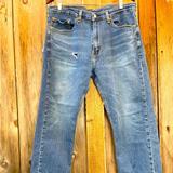 Levi's Jeans | Levi's 505 Regular Fit Stretch Jeans Men's 36 X 30 Stonewashed Distressed | Color: Blue | Size: 36