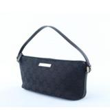 Gucci Bags | Authentic Gucci Gg Canvas Leather Purse Pouch Hand Bag Black 036.1103 | Color: Black | Size: Os
