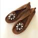 Free People Shoes | Free People Suede Moccasin Shoe With Embellishment | Color: Brown | Size: 8.5