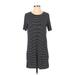 H&M Casual Dress - Shift: Blue Stripes Dresses - Women's Size Small