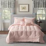 Mack & Milo™ Aldana Geometric Comforter Set in Pink/Yellow | Full Comforter + 2 Shams + 2 Throw Pillows | Wayfair CEFF6CE0035A4350B3189A01171B21B9