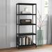 Wade Logan® Alkesh 5-Tier Bookshelf - Open Industrial Style Etagere Wooden Shelving Unit | 56.75 H x 23.75 W x 11.75 D in | Wayfair