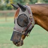 SmartPak Comfort Fly Mask - Extended Nose w/ SmartCore Technology - Cob - Warm Grey - Smartpak