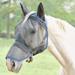 SmartPak Fine Mesh Fly Mask with Extended Nose - Cob - Black w/ Navy Trim - Smartpak