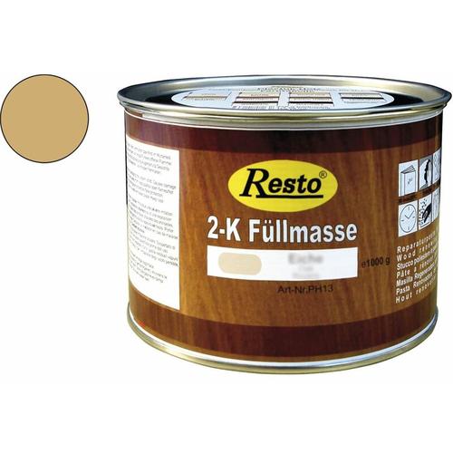 2K Füllmasse inkl. Härter Holz-Spachtelmasse lackierbar 500 g Eiche mittel – Resto