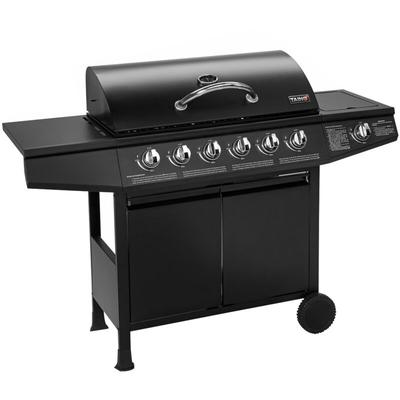 TAINO BASIC 6+1 Gasgrill BBQ GRILLWAGEN Edelstahl Brenner Seitenkocher TÜV Grill