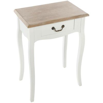 Nachttisch Chrysa - weiß und Holz Atmosphera créateur d'intérieur Image