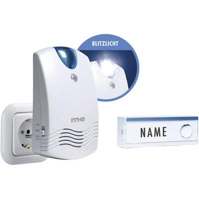M-e Modern-electronics - FG1.2 Funkklingel Komplett-Set mit Namensschild, mit Blitzlicht Image