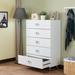 Aoolive Elms Chest Storage Cabinet for Bedroom in White