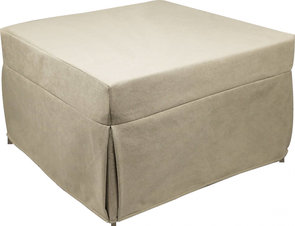 Pouf en tissu beige 78x78 cm
