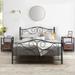 Taomika 3-Pieces Bed Frame and Modern Nightstands Sets