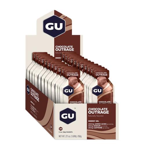 Gu Unisex Energy Gel Chocolate Outrage Karton (24 x 32g)