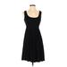 Saint Tropez West Casual Dress - A-Line Scoop Neck Sleeveless: Black Solid Dresses - Women's Size X-Small