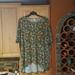 Lularoe Tops | Lularoe Irma Floral Short Sleeve Tunic Top | Color: Green/Red | Size: 3x