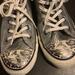 Converse Shoes | Converse Snake Print High Top Sneaker Lifestyle Shoes Portrait Metallic | Color: Silver | Size: 8