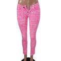 Lilly Pulitzer Jeans | Lilly Pulitzer South Ocean Skinny Crop Plaid Jeans | Color: Pink/White | Size: 00