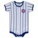 Infant White Chicago Cubs Pinstripe Power Hitter Coverall