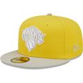 Men's New Era Yellow/Gray York Knicks Color Pack 59FIFTY Fitted Hat