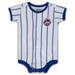 Newborn White/Royal New York Mets Power Hitter Short Sleeve Bodysuit