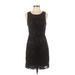 Forever 21 Casual Dress - Sheath: Black Jacquard Dresses - Women's Size Small