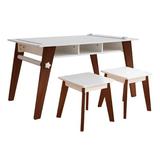 Wildkin 3 Piece Arts & Crafts Table & Stool Set Wood in Brown | 23 H x 39.3 W in | Wayfair FHF10225