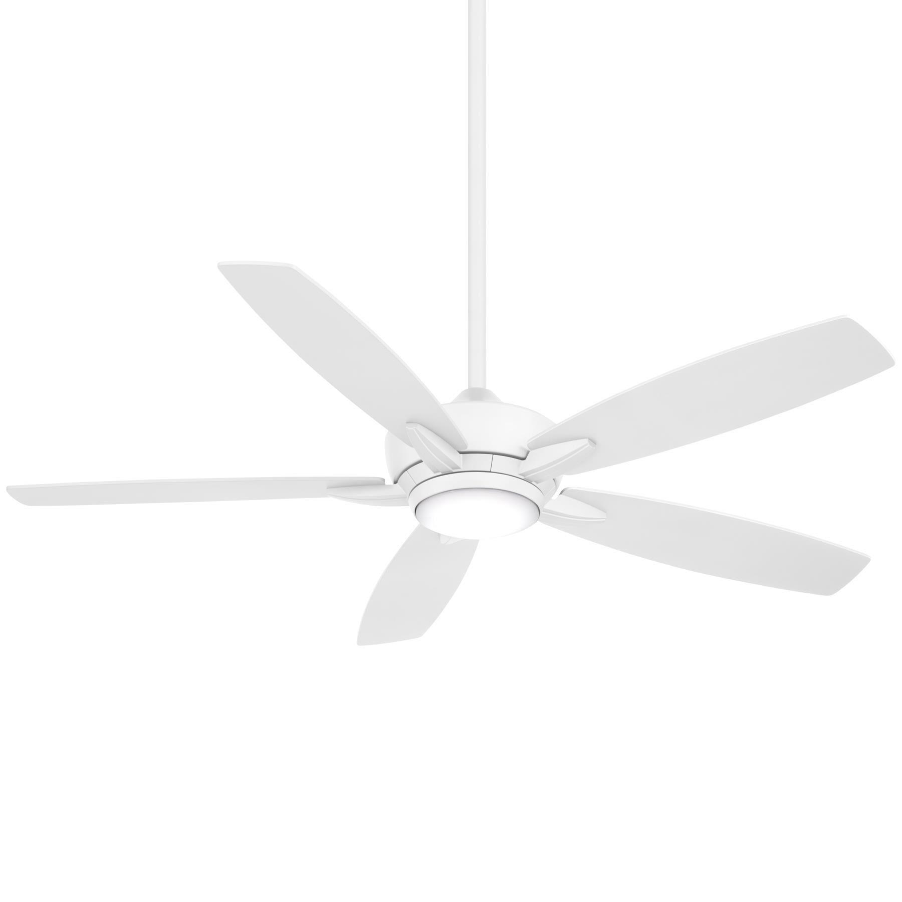 Minka Aire Kelvyn 52 Inch Ceiling Fan with Light Kit - F717L-WHF