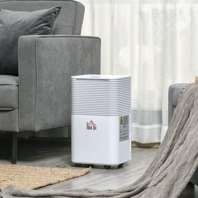 HOMCOM 1500 Sq. Ft Portable Electric Dehumidifier For Home, Bedroom or Basements with 4 Pint Tank, 2 Speeds and 3 Modes