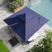 Crestlive Products Deluxe 10 x 10 ft Square Double Top Patio Cantilever Offset Umbrella