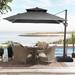 Crestlive Products 10FT Square Adjustable Offset Cantilever Hanging Patio Umbrella