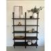 Nathan James Theo 5-Shelf Ladder Bookcase Wood with Metal Frame