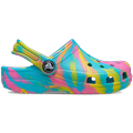 Crocs Digital Aqua / Multi Kids' Classic Marbled Clog Shoes