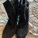 Nine West Shoes | Black Nine West Ankle Boots With Back Tie Accent, Size 6.5, 4 Inch Heel | Color: Black | Size: 6.5