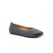 Women's Safi Ballerina Flat by SoftWalk in Denim Nubuck (Size 9 1/2 M)