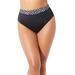 Plus Size Women's High Waist Bikini Bottom by Swimsuits For All in Black White Animal (Size 8)