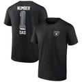 Men's Fanatics Branded Black Las Vegas Raiders Number One Dad T-Shirt