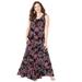 Plus Size Women's Halter Maxi Dress by Catherines in Black Multi Paisley (Size 5X)