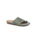 Wide Width Women's Corsica Slides by SoftWalk in Sage (Size 9 1/2 W)