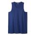 Men's Big & Tall Shrink-Less™ Lightweight Longer-Length Tank by KingSize in Heather Navy (Size 5XL) Shirt