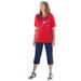 Plus Size Women's Stars & Shine Tee by Catherines in Red Star Falling (Size 3X)