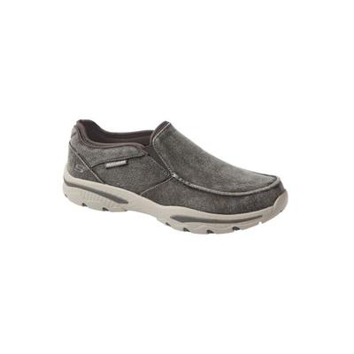 Haband Skechers Mens Relaxed Fit Creston Moseco Slip-On Shoes Textile Shoes, Charcoal, Size 9 D