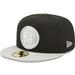 Men's New Era Black/Gray Brooklyn Nets Two-Tone Color Pack 59FIFTY Fitted Hat