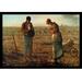 Buyenlarge 'The Angelus' by Jean Francois Millet Painting Print Paper in Blue/Brown/Green | 28 H x 42 W x 1.5 D in | Wayfair 0-587-16353-4C2842