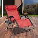 Arlmont & Co. Reclining Zero Gravity Chair Metal in Red/Brown | 43.5 H x 29.25 W x 50 D in | Wayfair 1AF6B6662311434580869C4EE40A0BC7