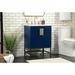 Willa Arlo™ Interiors Corley 24" Single Bathroom Vanity Set Wood/Metal/Marble in Blue | 33.5 H x 24 W x 19 D in | Wayfair