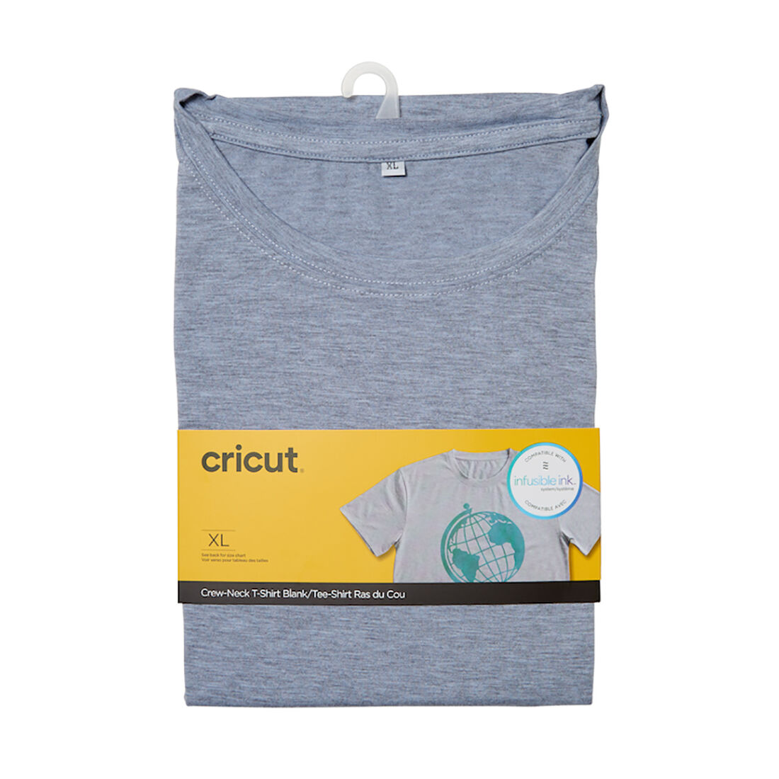 Cricut Unisex T-Shirt Blank | Crew Neck | XL | Gray