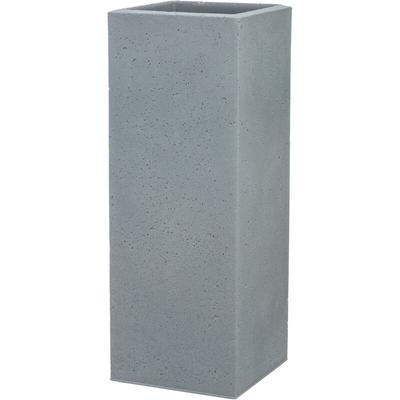 Scheurich C-Cube High 70, Hochgefäß/Blumentopf/Pflanzkübel, quadratisch, Farbe: Stony Grey,