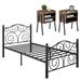 Taomika 3-Pieces Bedroom Sets with Black Bed Frame
